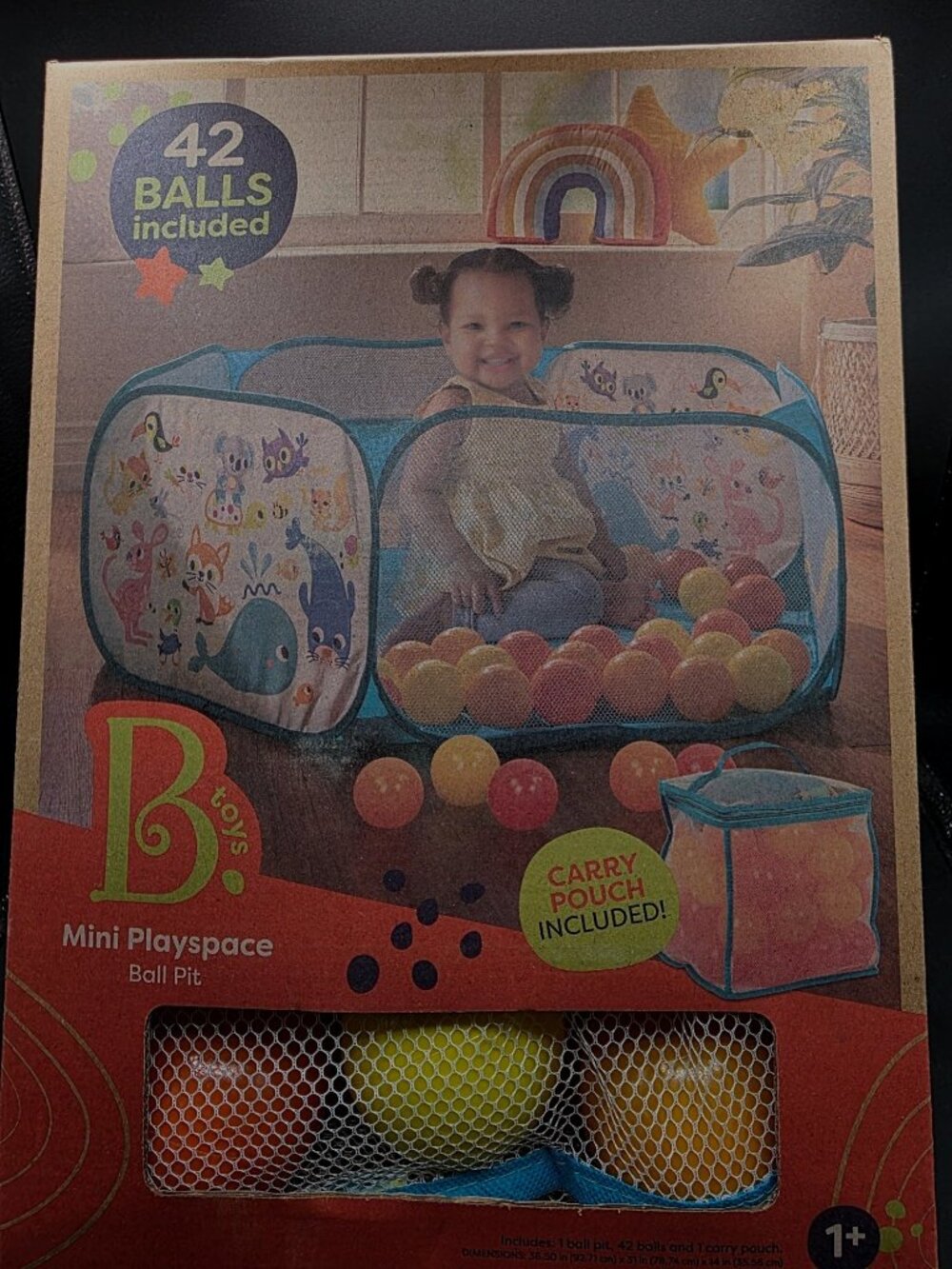 B. Toys Mini Playspace Ball Pit With 42 Balls & Carry Pouch